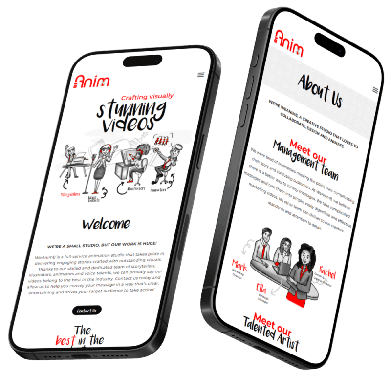 WeAnim8 Website Screenshot